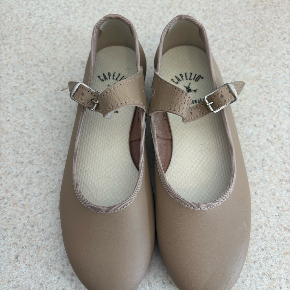 Capezio Tan Mary Jane Shoes